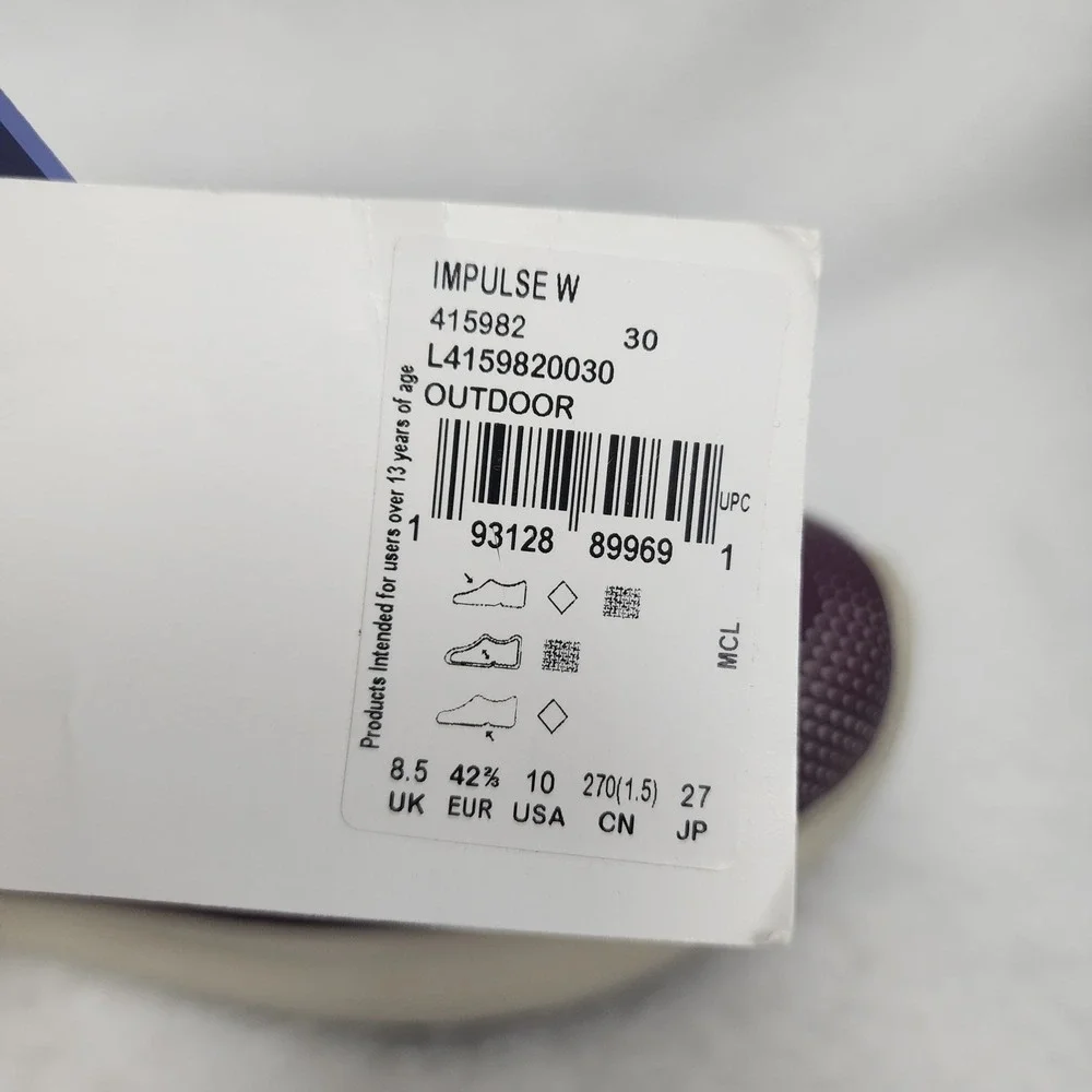 Salomon Impulse 415982 Womens 10 Sneakers Grape Wine Purple Trail Running Shoes
